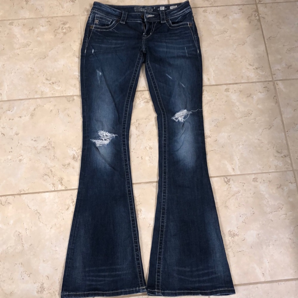 Miss Me Distressed Flare Jeans